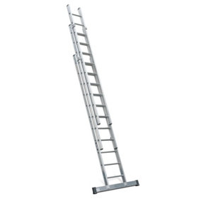 LytePro+ EN131-2 Professional Industrial 3 Section Extension Ladder 3x10 Rung