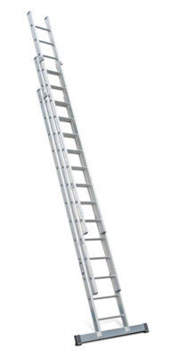 LytePro+ EN131-2 Professional Industrial 3 Section Extension Ladder 3x12 Rung