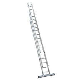 LytePro+ EN131-2 Professional Industrial 3 Section Extension Ladder 3x12 Rung