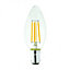 Lyveco SBC Clear LED 4 Filament 470 Lumens Candle 2700K Light Bulb Transparent (One Size)
