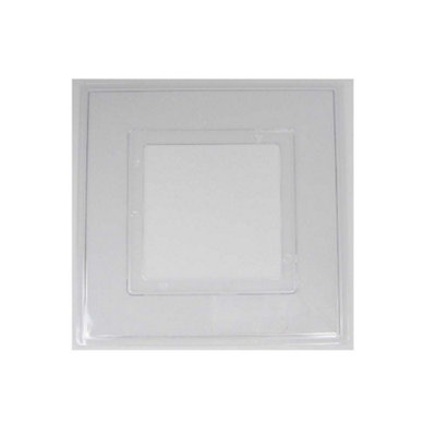 Lyvia ABMFINGER1C 1 Gang Clear Plastic Finger Plate For Flush Wall Switches