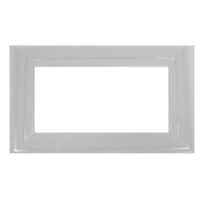 Lyvia ABMFINGER2C 2 Gang Clear Plastic Finger Plate For Flush Wall Switches
