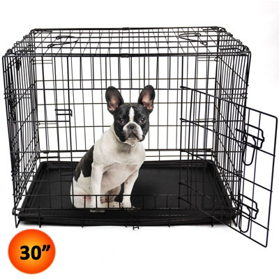 M 30inch Foldable Black Dog Cage - 5