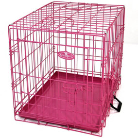 M 30inch Foldable Pink Dog Cage