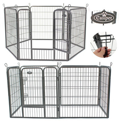 M 6 Panel Heavy Duty Play Pen Black