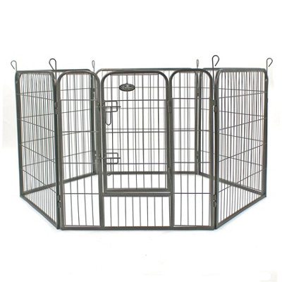 M 6 Panel Heavy Duty Play Pen Black - 4