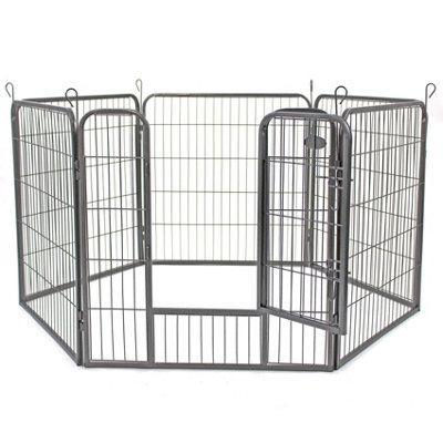 M 6 Panel Heavy Duty Play Pen Black - 5