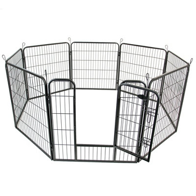 M 8 Panel Heavy Duty Play Pen Black - 3