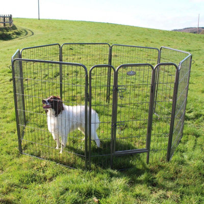 M 8 Panel Heavy Duty Play Pen Black - 8