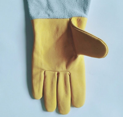 M-Grey Heavy-Duty Goatskin Long Sleeve Gardening Gloves