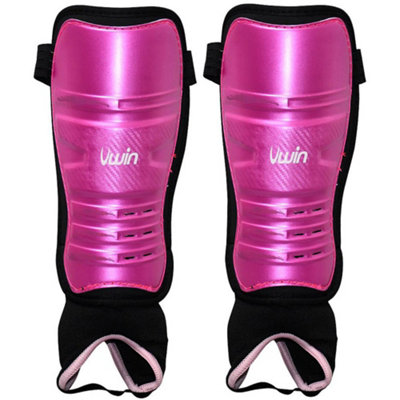 M Hockey Shinguards & Ankle Protectors - PINK/BLACK - High Impact Lightweight