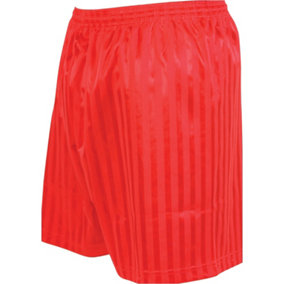 M - RED Adult Sports Continental Stripe Training Shorts Bottoms - Football