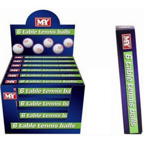 M.Y Table Tennis Balls - Pack of 6 Balls
