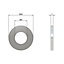 M10 - 10mm Form G Washers Stainless Steel A2 304 DIN 9021 Pack of 100