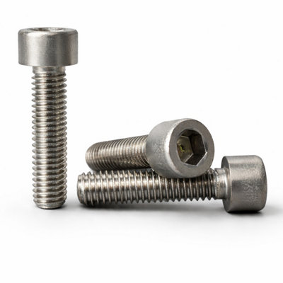 CERPXFF-M10x45mm Hex Bolt With Nuts Flat Spring Lock Washers, 10 Set Stainless Steel Hexagon Screw Bolts Full Coarse Thread Metric Bolt Assortment Kit