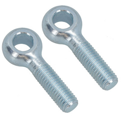 M10 40mm Eye Bolt 2 Pack Zinc Plated Threaded Rings DIN444 Catenary Wire