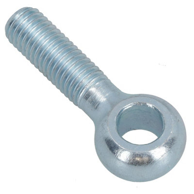 Merriway Eye Bolts With Nuts & Washers, M6 X 100mm, Bright Zinc Plated - Pack Of 2
