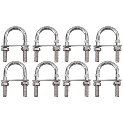 4 Pack M10 40mm x 70mm U-bout N-bout voor aanhangwagens met moeren HOGE