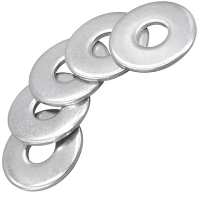 M10 Large Washer ( 10 pcs ) Flat Form G Stainless Steel A2 Penny Washers DIN 9021 - 3