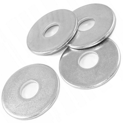 M10 Large Washer ( 10 pcs ) Flat Form G Stainless Steel A2 Penny Washers DIN 9021 - 5