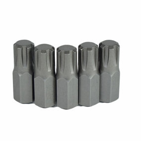 M10 Male Short (30mm) Ribe Bit 5 Pack With 10mm Hex End S2 Steel Bergen