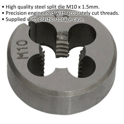 M10 x 1.5mm Metric Split Die for Precision Threading - Durable Steel ...
