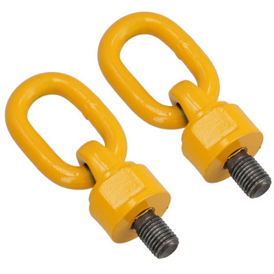M10 x 18mm Swivel Rotating Lifting Point Eye Bolt With Ring 0.5t Capacity 2pc