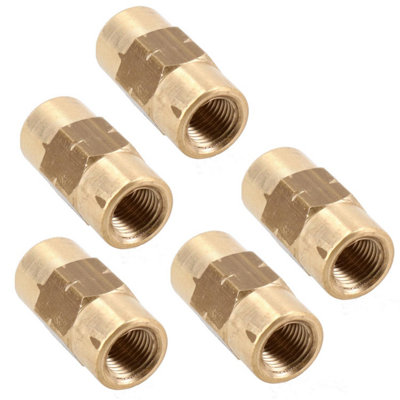 100Pcs Male / Female End Union Brake Pipe Screw Nuts M10 X 1mm 3/16Inch OD Copper Brake Tubes Line Pipe Fittings Metric
