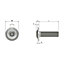 M10 x 25mm Flanged Button Head Screws Allen Socket Bolts Stainless Steel A2 ISO 7380-2 Pack of 10
