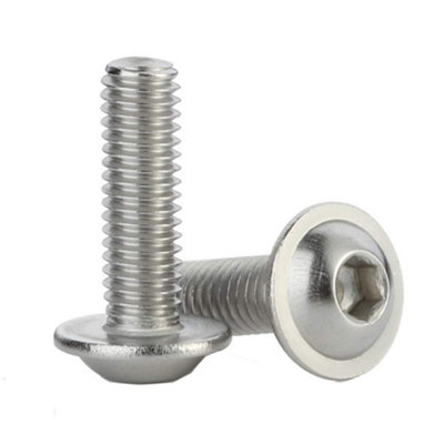 M10 x 35mm Flanged Button Head Screws Allen Socket Bolts Stainless Steel A2 ISO 7380-2 Pack of 10