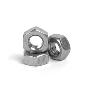 M12 Hex Full Nut Hexagon Nut Bright Zinc Plated Mild Steel BZP Grade 8 DIN 934 Pack of 10