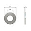M12 Thin Form A Flat Washers Stainless Steel A2 304 DIN 125 Pack of 100