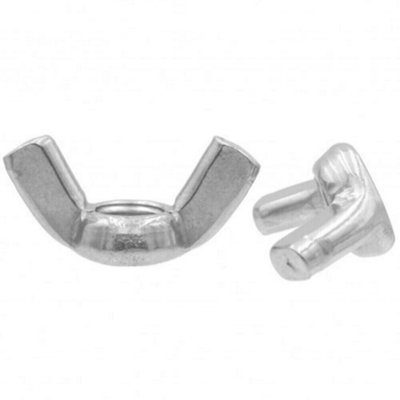 M4 Metric Butterfly Wing Nuts Bright Zinc Plated DIN 315 Pack Of 20