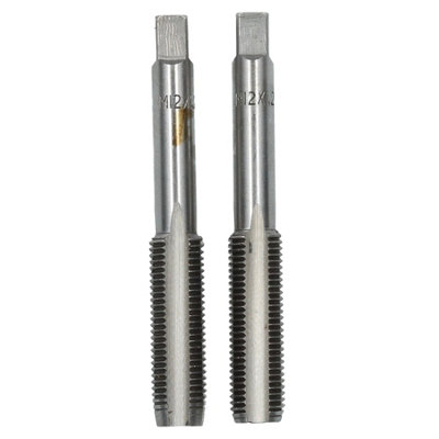 M12 x 1.25mm Metric Tap Set, Tungsten Steel, Taper and Plug Thread Cutter TD011
