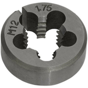 M12 x 1.75mm Metric Split Die - Quality Steel - Bar / Bolt Threading Bit & Case