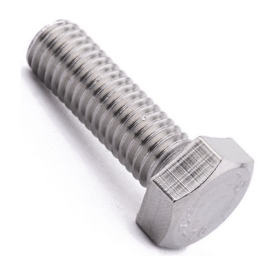 M12 X 70 Hexagon Head Set Screw 10 Pack DIN 933 A4-80 A4 Stainless Steel