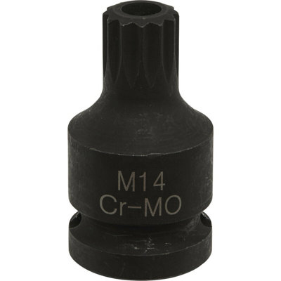 M14 Brake Caliper Spline Bit Socket for 1/2 Inch Drive - Compatible with VW and Audi Vehicles