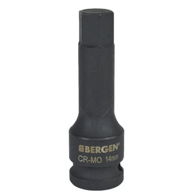 M14 x 78mm 1/2" Drive Extra Long Impact Impacted Allen Hex Key Male