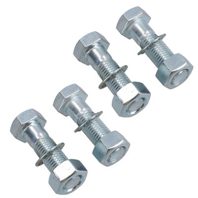 M16 (16mm) x 45mm High Tensile Tow Bar Ball Fixing Bolts Washers + Nuts 4 Pack