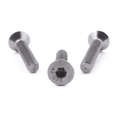 M16 X 140 Hex Socket Countersunk 5 Pack ISO 10642 Full Thread A2 ...