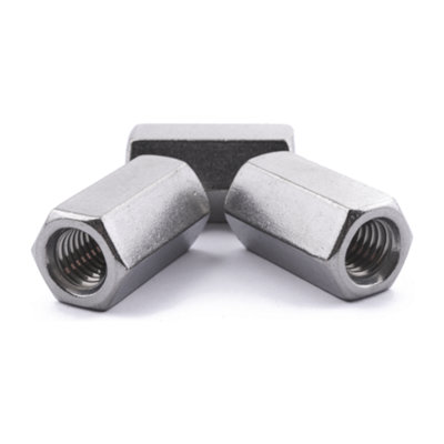 M16 X 40 Hex Rod Connector Nut 5 Pack A2 Stainless Steel
