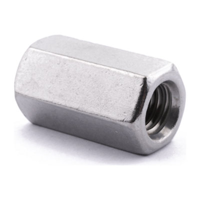 M16 X 40 Hex Rod Connector Nut 5 Pack A2 Stainless Steel