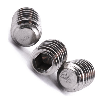 M16 X 50 Socket Set Flat Point 5 Pack DIN 913 A4 Stainless Steel