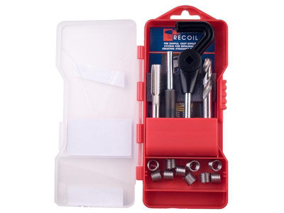 M18 Metric Spark Plug Thread Repair Kit with 6 Stainless Steel Inserts