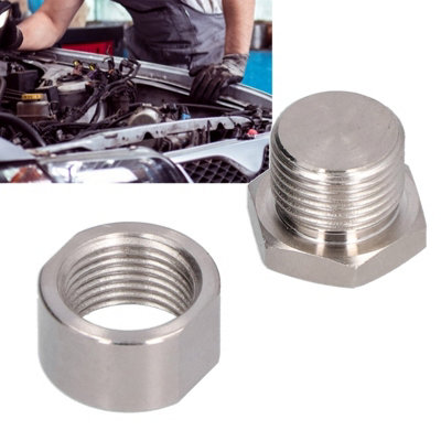 M18x1.5 O2 Oxygen Sensor Plug Nut Welding Kit-Nickel-Plated Iron Fastener Hardware