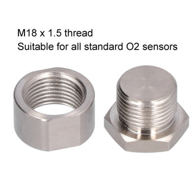 M18x1.5 O2 Oxygen Sensor Plug Nut Welding Kit-Nickel-Plated Iron Fastener Hardware