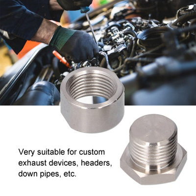 M18x1.5 O2 Oxygen Sensor Plug Nut Welding Kit-Nickel-Plated Iron Fastener Hardware