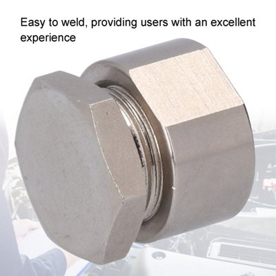 M18x1.5 O2 Oxygen Sensor Plug Nut Welding Kit-Nickel-Plated Iron Fastener Hardware