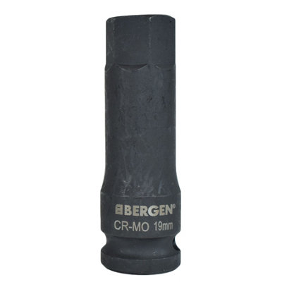 M19 x 78mm 1/2" Drive Extra Long Impact Impacted Allen Hex Key Socket Bergen