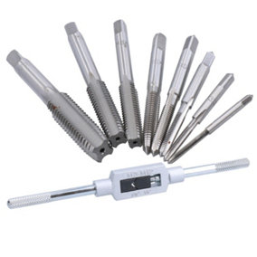 M2.5-M12 Metric Tap Rethreader Rethreading Thread Kit with Tap Wrench 9pc